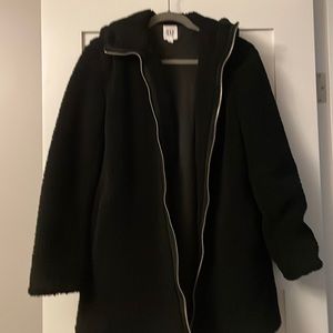 Black gap teddy bear coat